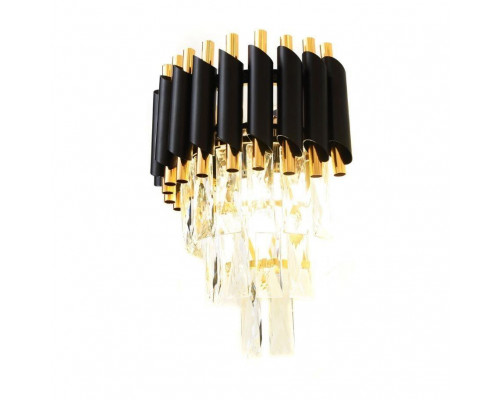 Дополнительное фото Светильник настенный Lumina Deco Funneli LDW 6003-2 BK+F.GD: Купить в Интернет магазин освещения GCSVET.RU