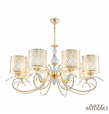 Люстра подвесная Arte Milano Florentia-9787 309787/8 Wh/Gd