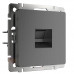 Основное фото Розетка Ethernet RJ-45 Werkel графит рифленый W1181004 4690389158674: Купить в Интернет магазин освещения GCSVET.RU