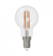 Филаментная лампа светодиодная (UL-00005177) Uniel E14 11W 4000K прозрачная LED-G45-11W/4000K/E14/CL PLS02WH