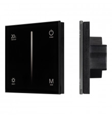 Панель Arlight Smart-P6-Dim-G-IN Black (12-24V, 4x3A, Sens, 2.4G) 034780