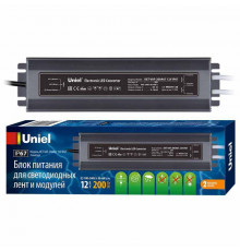 Сетевой адаптер Uniel 12V 200W IP67 16,7A UET-VAF-200A67 12V IP67 UL-00007579