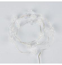 Гирлянда Uniel ULD-S1900-020/STB/2AA WHITE IP20 SNOWFLAKES MINI