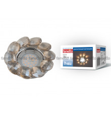 Светильник встраиваемый Fametto Peonia DLS-P114 GU5.3 CHROME/COGNAC