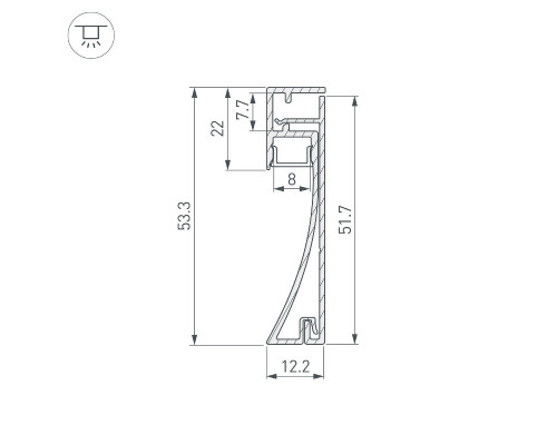 Дополнительное фото Профиль Arlight PLINTUS-H54-2000 WHITE 045434: Купить в Интернет магазин освещения GCSVET.RU