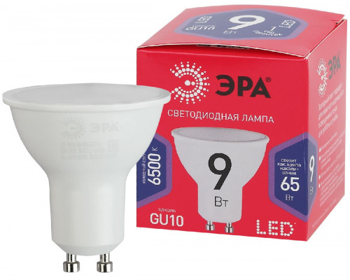 Основное фото Светодиодная лампочка Эра LED MR16-9W-865-GU10 R Б0045352: Купить в Интернет магазин освещения GCSVET.RU