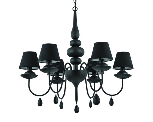 Основное фото Люстра подвесная Ideal Lux Blanche SP6 Nero 111872: Купить в Интернет магазин освещения GCSVET.RU