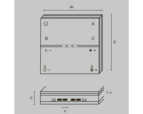 Дополнительное фото Беспроводная панель управления Maytoni Smart home DRC034-8-B: Купить в Интернет магазин освещения GCSVET.RU