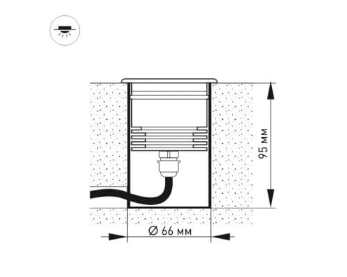 Дополнительное фото Ландшафтный светодиодный светильник Arlight LTD-Ground-Tilt-R80-9W Day4000 032213: Купить в Интернет магазин освещения GCSVET.RU