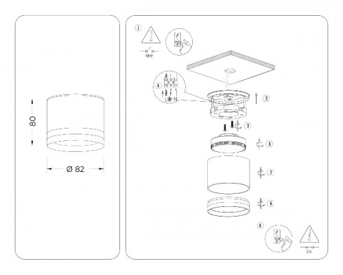 Дополнительное фото Светильник накладной Ambrella Light IP Protect TN6572: Купить в Интернет магазин освещения GCSVET.RU