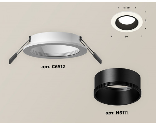 Дополнительное фото Светильник встраиваемый Ambrella Light Techno XC6512002 (C6512, N6111): Купить в Интернет магазин освещения GCSVET.RU