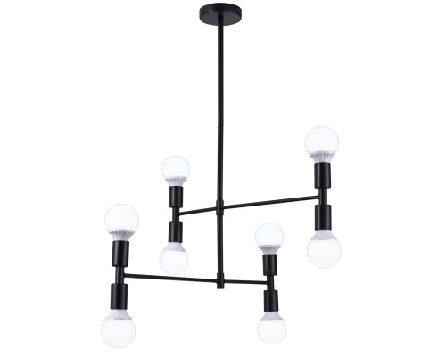 Основное фото Люстра потолочная Natali Kovaltseva LOFT LUX 75129/8C BLACK: Купить в Интернет магазин освещения GCSVET.RU