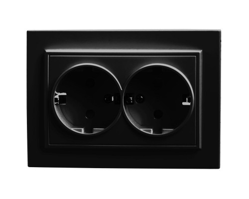 Дополнительное фото Розетка 2-местная Stekker PST16-9011-03 с защитной шторкой 39482: Купить в Интернет магазин освещения GCSVET.RU