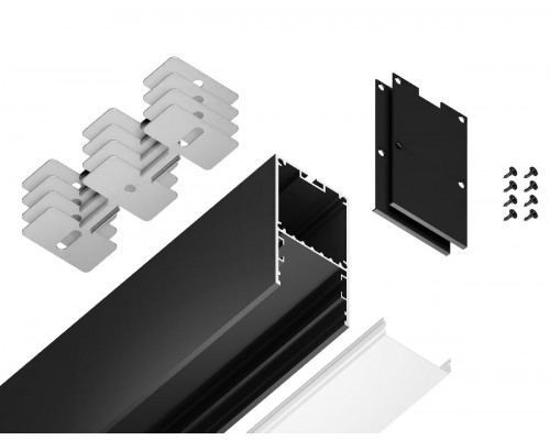 Дополнительное фото Алюминиевый профиль Ambrella Light Profile System GP3000BK: Купить в Интернет магазин освещения GCSVET.RU
