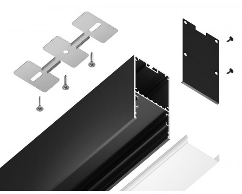 Дополнительное фото Алюминиевый профиль Ambrella Light Profile System GP3000BK: Купить в Интернет магазин освещения GCSVET.RU