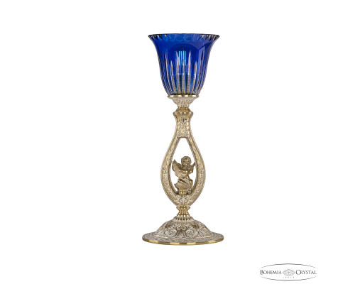 Основное фото Лампа настольная Bohemia Ivele Crystal Florence 71400L/15 GW P2 Clear-Blue/H-1K FA1S: Купить в Интернет магазин освещения GCSVET.RU