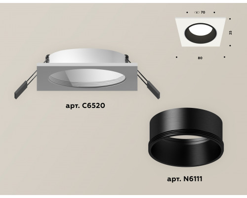 Дополнительное фото Светильник встраиваемый Ambrella Light Techno XC6520002 (C6520, N6111): Купить в Интернет магазин освещения GCSVET.RU