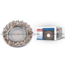 Светильник встраиваемый Fametto Peonia DLS-P116 GU5.3 CHROME/COGNAC