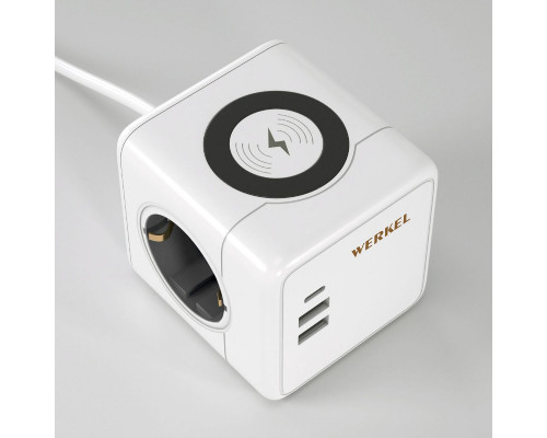 Основное фото Розеточный блок 3-местный + 3 USB + беспроводная зарядка Werkel 4690389204265 W6513501 a066454: Купить в Интернет магазин освещения GCSVET.RU