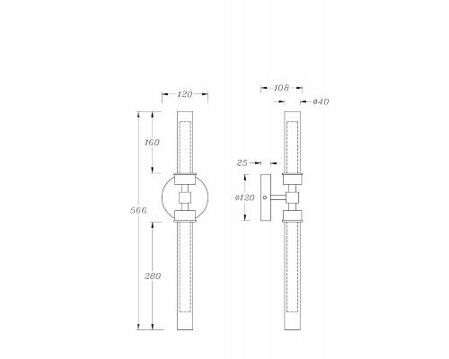 Дополнительное фото Светильник настенный Maytoni Stelo MOD116WL-L7B3K: Купить в Интернет магазин освещения GCSVET.RU
