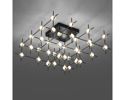 Дополнительное фото Потолочная люстра Delight Molecular MX18001067-36A black/gold: Купить в Интернет магазин освещения GCSVET.RU