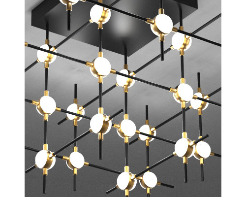Дополнительное фото Потолочная люстра Delight Molecular MX18001067-36A black/gold: Купить в Интернет магазин освещения GCSVET.RU