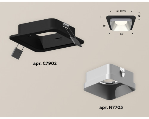 Дополнительное фото Светильник встраиваемый Ambrella Light Techno XC7902003 (C7902, N7703): Купить в Интернет магазин освещения GCSVET.RU