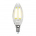 Основное фото Филаментная лампа светодиодная Uniel E14 5W 3000K прозрачная LED-C35-5W/WW/E14/CL/MB GLM10TR: Купить в Интернет магазин освещения GCSVET.RU