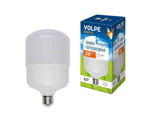 Основное фото Светодиодная лампочка Volpe LED-M80 LED-M80-30W/DW/E27/FR/S картон: Купить в Интернет магазин освещения GCSVET.RU