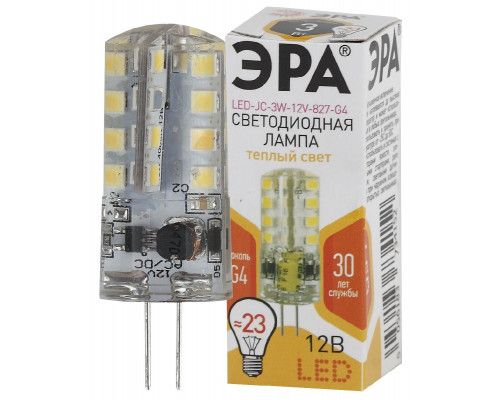 Основное фото Светодиодная лампочка Эра LED-JC-3W-12V-827-G4 Б0033193: Купить в Интернет магазин освещения GCSVET.RU