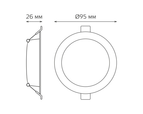 Дополнительное фото Светильник встраиваемый Gauss Downlight 9100420205T: Купить в Интернет магазин освещения GCSVET.RU