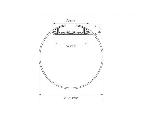 Дополнительное фото Профиль Arlight SL-ROUND-D120-2000 ANOD 019267: Купить в Интернет магазин освещения GCSVET.RU