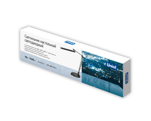 Дополнительное фото Лампа настольная Uniel ULM-D113 18W/3000-6000K/DIM BLACK UL-00011290: Купить в Интернет магазин освещения GCSVET.RU