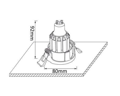 Дополнительное фото Светильник встраиваемый Crystal Lux CLT 002С1 WH: Купить в Интернет магазин освещения GCSVET.RU