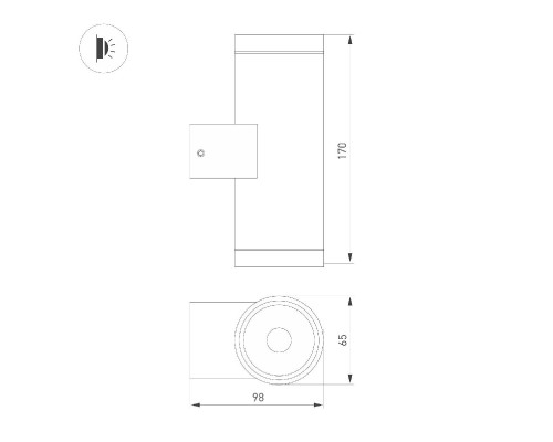 Дополнительное фото Светильник настенный для улицы Arlight LGD-RAY-WALL-TWIN-R65-2x9W Day4000 (GR, 23 deg, 230V) 044850: Купить в Интернет магазин освещения GCSVET.RU