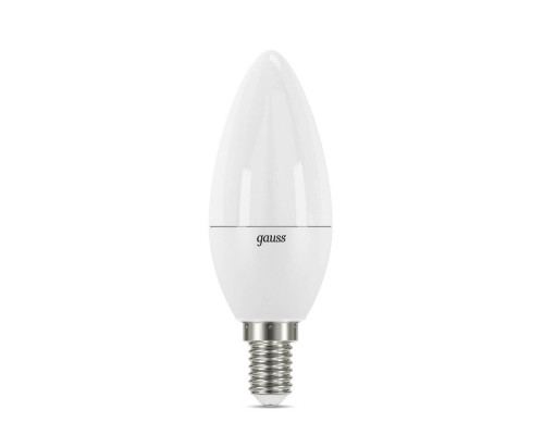 Основное фото Светодиодная лампа для диммера Gauss E14 7W 6500K свеча матовая 103101307-D: Купить в Интернет магазин освещения GCSVET.RU