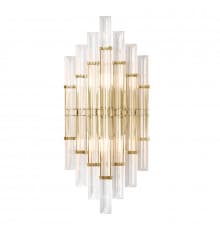 Светильник настенный Crystal Lux SARAGOSA AP2 BRASS/TRANSPARENTE
