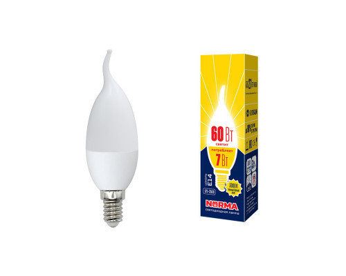 Дополнительное фото Светодиодная лампочка Volpe LED-CW37 LED-CW37-7W/NW/E14/FR/NR картон: Купить в Интернет магазин освещения GCSVET.RU
