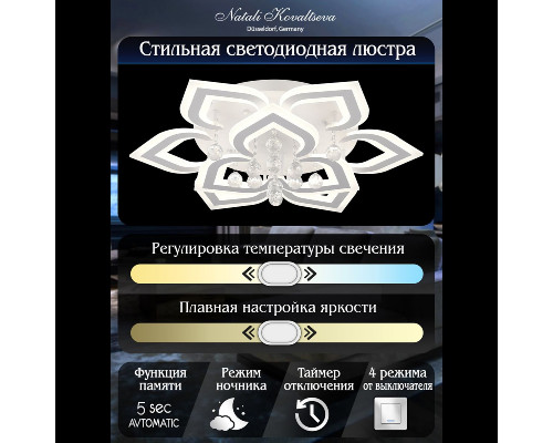 Дополнительное фото Люстра потолочная Natali Kovaltseva Cascade LED LAMPS 81158: Купить в Интернет магазин освещения GCSVET.RU