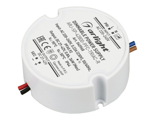 Основное фото Сетевой адаптер Arlight ARJ-SP-42800-PFC-TRIAC-R (36W, 27-42V, 800mA) 040968: Купить в Интернет магазин освещения GCSVET.RU