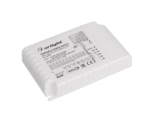 Основное фото Сетевой адаптер Arlight ARJ-SP-60-PFC-DALI2-PD (60W, 9-71V, 0.35 -1.05A, IP20) 033732: Купить в Интернет магазин освещения GCSVET.RU