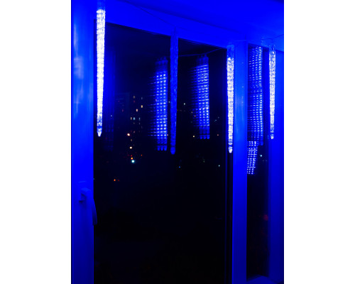 Дополнительное фото Светодиодная гирлянда (11125) Uniel занавес Сосульки 220V синий ULD-E3005-300/DTK BLUE IP44 ICICLE: Купить в Интернет магазин освещения GCSVET.RU