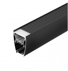Алюминиевый профиль Arlight LINE-5075-U-HONEYCOMB-2000 BLACK 044885