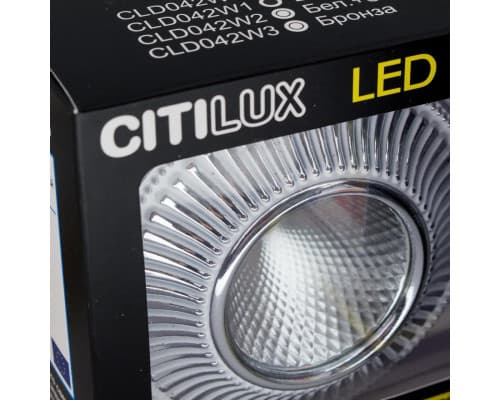 Дополнительное фото Светильник встраиваемый LED Citilux Дзета CLD042W1: Купить в Интернет магазин освещения GCSVET.RU