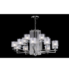 Люстра подвесная Crystal Lux Nicolas NICOLAS SP-PL10+5 NICKEL/WHITE