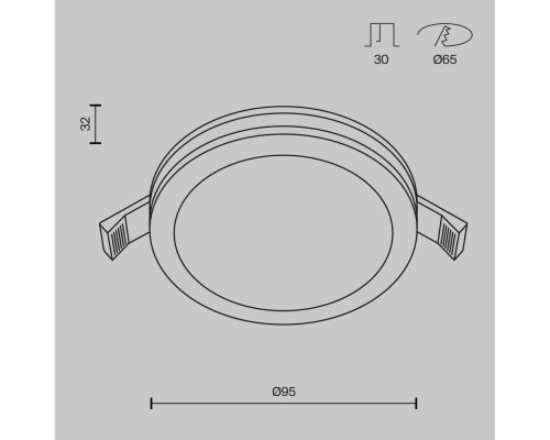 Дополнительное фото Светильник встраиваемый LED Maytoni Phanton DL2001-L7W: Купить в Интернет магазин освещения GCSVET.RU
