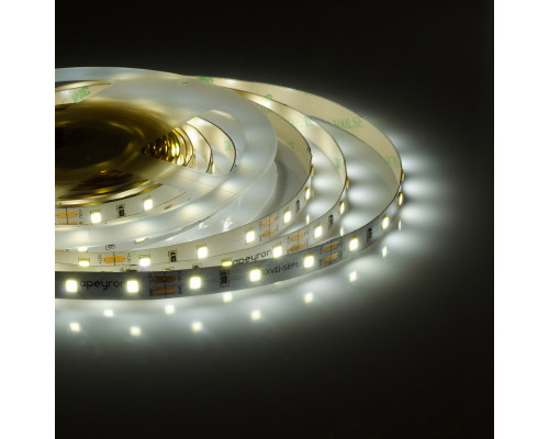 Основное фото Комплект светодиодной ленты Apeyron 12В 4.8Вт/м smd 3528 60 д/м IP20 2,5м 6500K (блок, коннектор) 10-07: Купить в Интернет магазин освещения GCSVET.RU