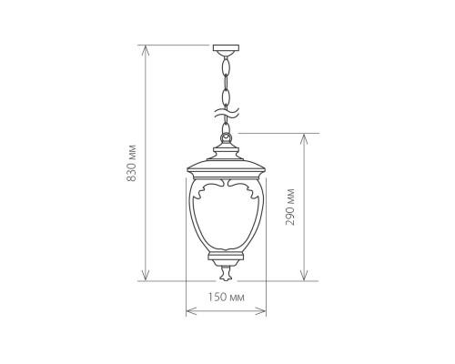 Дополнительное фото Уличный подвесной светильник Elektrostandard Andromeda H (GLYF-8024H) 4690389042737: Купить в Интернет магазин освещения GCSVET.RU