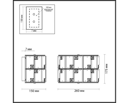 Дополнительное фото Светильник настенный Odeon Light Chessi 5076/2W: Купить в Интернет магазин освещения GCSVET.RU
