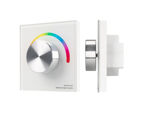Основное фото Панель Arlight Smart-P5-RGB-G-IN White (3V, Rotary, 2.4G) 033756: Купить в Интернет магазин освещения GCSVET.RU